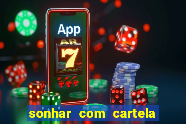 sonhar com cartela de bingo